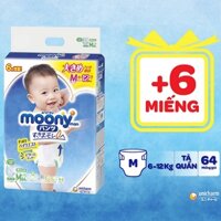 Bỉm Moony Tã Dán NB90 , S84 , M64 . L54 , XL44 / Tã Quần M58 , L44 , XL38 , XXL26 Có Hàng Cộng Miếng