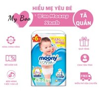 Bỉm Moony Xanh Cộng Miếng 💖FREESHIP💖 Moony Nội Địa Nhật Chính Hãng Dán/Quần Đủ Size NB96/S90/M68/M64/L58/L50/XL44