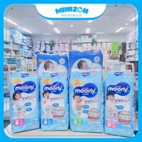 Bỉm Moony Xanh Đủ Size Dán/Quần NB96/S90/M64/M68/L58/L50/XL44/XXL26 | Minizon Kids