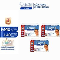 Bỉm người già CARYN dạng dán combo 3 bịch tiết kiệm size M40/L40 miếng, Tã người lớn siêu thấm chống trào 4 chiều