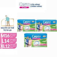 Bỉm người già CARYN dạng quần đủ size M16/L14/XL12, Bỉm người lớn mỏng nhẹ chống tràn mềm mại di chuyển tiện lợi