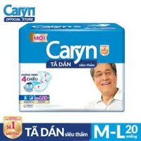 Bỉm Người Già - Tã Dán Caryn Size M-L Bịch 20 Miếng (Vòng Bụng 68-122 Cm, Cân Nặng 50- 75 Kg)