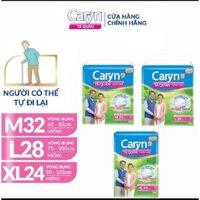 Bỉm người lớn CARYN siêu mỏng nhẹ dạng quần size M32/L28/XL24 miếng, bỉm người già chống tràn mềm mại di chuyển tiện