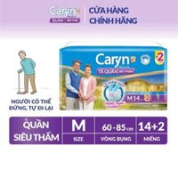 Bỉm người lớn CARYN siêu thấm dạng quần đủ size M14/L12/XL10 miếng, bỉm người già chống tràn mềm mại di chuyển tiện lợi