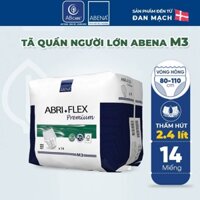 Bỉm người lớn thấm hút 2.4L dạng quần gói 14 miếng, Tã quần người lớn Abena Abri Flex nhập khẩu Đan Mạch