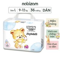 Bỉm nội địa Hàn siêu thấm hút Nabizam Magic soft bỉm dán Size L cho bé 9-12kg