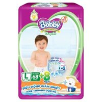 Bỉm quần Bobby size L 68 miếng (cho bé 9 – 13kg)