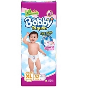 Tã quần Bobby XL32 (dành cho trẻ từ 12-17kg)