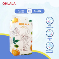 Bỉm quần dán trẻ em OHLALA size XXL mỏng siêu thấm hút chống tràn chống hăm cấu tạo hạt 5D sản xuất dây truyển hàn quốc