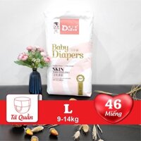 Bỉm quần Dr.EVA cho trẻ sơ sinh và trẻ em, siêu thấm hút, shop.anbinhgroup, size L (9-14kg) 46 cái