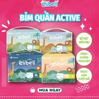 Bỉm quần Elibell Active nội địa Nga siêu mềm mỏng, thấm hút tốt size M44/L40/XL36/XXL34 cho bé từ (6-26kg)