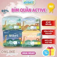 Bỉm quần Elibell Active nội địa Nga siêu mềm mỏng, thấm hút tốt size M44/L40/XL36/XXL34 cho bé (từ 6-26kg)