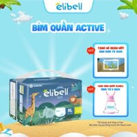 Bỉm quần Elibell Active siêu mềm mỏng, thấm hút tốt size M44/L40/XL36/XXL34 cho bé từ 6-26kg.