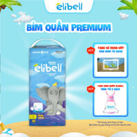 Bỉm quần Elibell Premium mềm mỏng, siêu thấm hút size M52/L44/XL38/XXL26 cho bé từ 6-26kg.