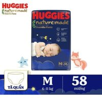 BỈM QUẦN HUGGIES BAN ĐÊM M58/L44/XL38/XXL26