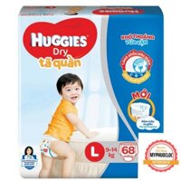 BỈM QUẦN HUGGIES SIÊU THẤM - Size L36/L48/L68 (9-14KG)