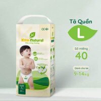 Bỉm quần Kitin Natural size M44/L40/XL38/XXL36/XXXL34
