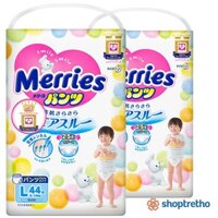 Bỉm quần Merries L44 (cho bé từ 9-14kg) bịch 44 miếng