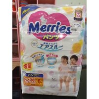 Bỉm quần Merries size XL 38+6 miếng