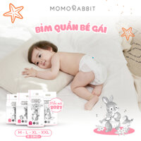 Bỉm quần Momo Rabbit For Girl, thiết kế mỏng nhẹ, thấm hút tốt, an toàn cho da bé
