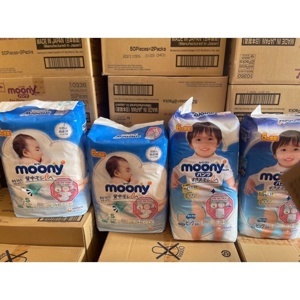 Bỉm quần MOONY L48 L50 size L bịch 48-50 miếng cho bé trai từ 9-14kg