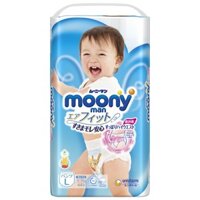 Bỉm quần Moony Nhật Size L 44 Miếng Cho Bé Trai (Từ 9 - 14kg)