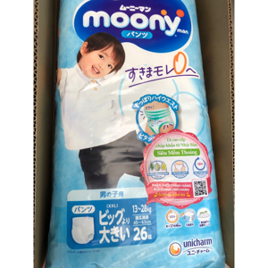 Tã quần Moony XXL26 (dành cho bé trai từ 13-25kg)