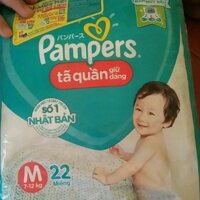 Bỉm quần pamper size M22 miếng