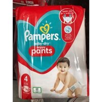 Bỉm quần Pampers Baby Dry siêu thấm hút hàng nội địa Anh size 4 (9-15kg) 34M