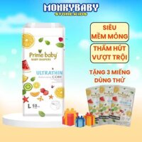 Bỉm Quần Prime Baby, Tã Trẻ Em Thương Hiệu PrimeBaby Size L, Bỉm Hoa Qủa Trẻ Em Mềm Mại Thoáng Khí