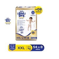 Bỉm quần UniDry siêu mỏng 2mm cao cấp Supreme size XXL- 54+8 miếng
