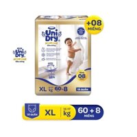 Bỉm quần UniDry Việt Nam siêu mỏng 2mm cao cấp Supreme size XL- 60+8 miếng