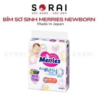 Bỉm sơ sinh Merries Newborn 68+4 miếng 0-5kg