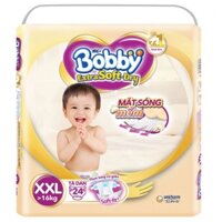 Bỉm - Tã dán Bobby Extra Soft - Dry cao cấp size XXL - 24 miếng (Cho bé trên 16kg)