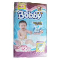 Bỉm - Tã dán Bobby Fresh Siêu Mỏng Size XXL 56 miếng (Trên 16Kg)
