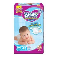 Bỉm - Tã dán Bobby Fresh Siêu Mỏng Size M - 48 miếng (Cho trẻ 6 - 11kg)