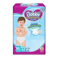 Bỉm - Tã dán Bobby Fresh Siêu Mỏng Size XL - 62 miếng (12 - 17kg)