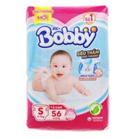 Bỉm - Tã dán Bobby Fresh Siêu Mỏng Size S - 56 miếng (Cho trẻ 4 - 7kg)