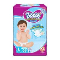 Bỉm - Tã dán Bobby Fresh Siêu Mỏng Size L - 68 miếng (9 - 13kg)