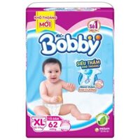 Bỉm tã dán Bobby siêu thấm size XL 62 miếng (12-17kg)