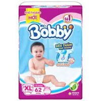 Bỉm tã dán Bobby siêu thấm size XL 62 miếng (12-17kg)