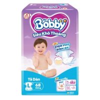 Bỉm tã dán Bobby siêu thấm size L, 68 miếng (9-13kg) *giao bao bì ngẫu nhiên