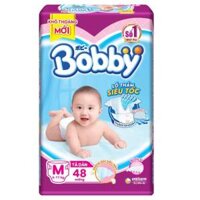 Bỉm tã dán Bobby siêu thấm size M 46 miếng (6-11kg)