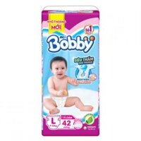 Bỉm – Tã dán Bobby size L 42 miếng (cho bé 9 – 13kg)