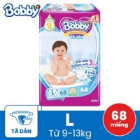 Bỉm-Tã dán Bobby size L 68 miếng (9-13kg)
