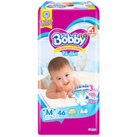 Bỉm Tã dán Bobby size M ( 46 miếng ). Dành cho bé từ 6 kg đến 11 kg