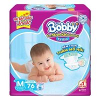 Bỉm - Tã dán Bobby size M 76 miếng (cho bé 6 - 11kg)
