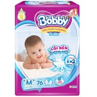 Bỉm - Tã dán Bobby size M 76 miếng (6 - 11kg)  - Ruby Kids