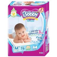Bỉm - Tã dán Bobby size M - 76 (Cho bé 6 - 11kg)
