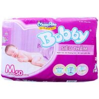 Bỉm - Tã dán Bobby size M siêu thấm - 50 miếng (Cho bé 6 - 10kg)